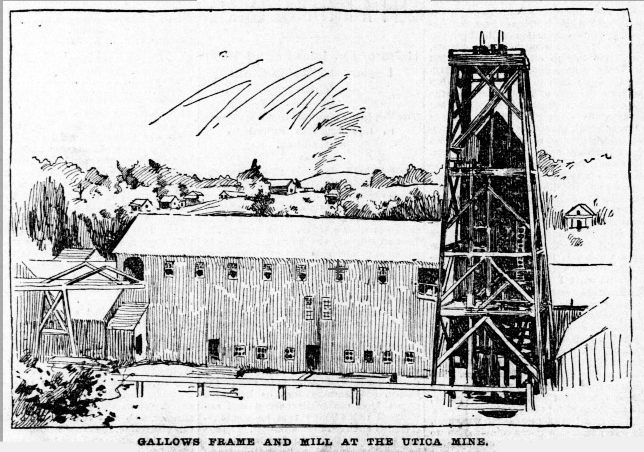 Utica Mine 1895 - Gallows Fram and Mill